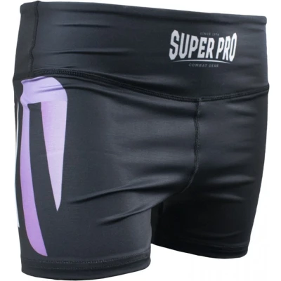 Afbeelding van Super Pro Combat Gear Short Tight Dames No Mercy Wit/Paars/Zilver Small