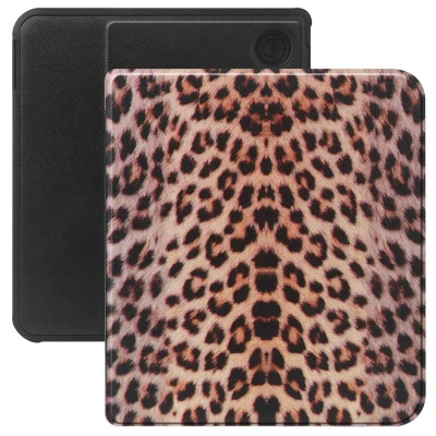 Afbeelding van Selencia Vivid Bookcase voor Kobo Libra Colour met standaard Wild Leo Kunstleder
