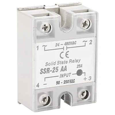 Afbeelding van Relo allo stato solido, SSR 25 AA 25A Relè a solido Modulo (SSR Ingresso CA 90 250 V Uscita 24 480 CA)
