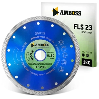 Afbeelding van Amboss FLS 23R &quot;Revolution&quot; Diamantdoorslijpschijf, extra dun (1,8 mm) Ø 180 mm x 25,4 voor tegels/extra hard porselein/graniet/keramiek