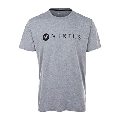 Afbeelding van Virtus Funktions Edwardo LOGO Tshirt print, Heren, Maat: Small, Mid grey mel.