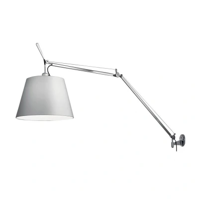 Afbeelding van Artemide Tolomeo Mega wandlamp retrofit schakelaar alu grijs satijn 42