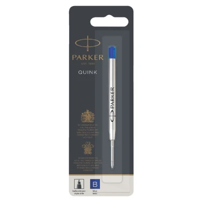 Afbeelding van Balpenvulling Parker Quink blauw breed op blister
