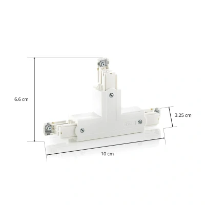 Afbeelding van Nordic T stuk vast 90gr. tbv. rail wit rechts 5050061