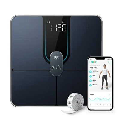 Afbeelding van eufy Smart Scale P2 Pro, digitale badkamerweegschaal met wifi en bluetooth, meet 16 kenmerken zoals gewicht, hartslag, lichaamsvet, BMI, spier botmassa, 3D virtueel lichaam, tot 50 g nauwkeurig