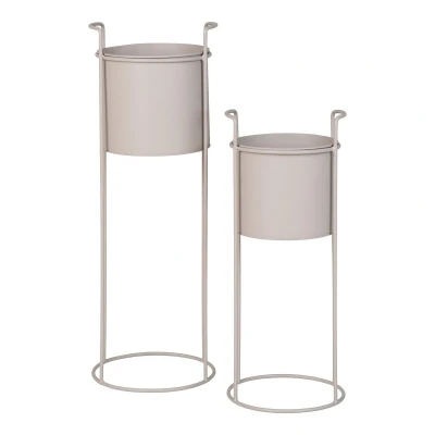 Afbeelding van Rabo Flower Stand Stand, steel, sand, set of 2