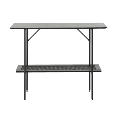 Afbeelding van Nordic Home Meya sidetable 100 cm zwart Hout