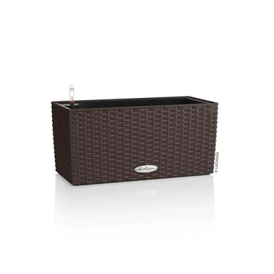 Afbeelding van LECHUZA BALCONERA Cottage 40 Plantenbak met uitneembare binnenbak bewateringssysteem ALL IN ONE set PON mokka