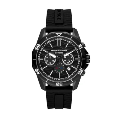 Afbeelding van Armani Exchange Watch For Men, Quartz Chronograph movement and 44mm Case Size with Silicone strap