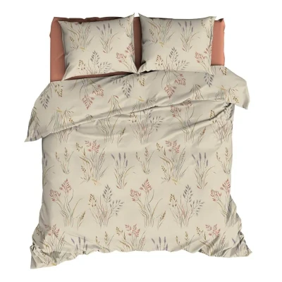 Afbeelding van Dekbedovertrek Romanette Farini Beige Katoen 240 x 200 / 220 cm Lits Jumeaux