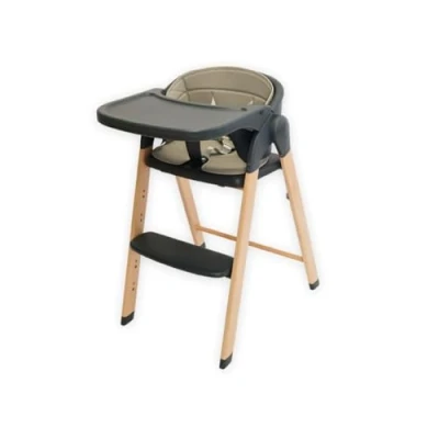 Afbeelding van Bo Jungle Grow With Me High Chair Shady Grey Verstelbaar Comfortabel Ergonomisch