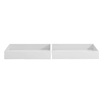 Afbeelding van Leen Bakker Opberglades Naia Hoogglans Wit 2 Stuks Bedden Spaanplaat