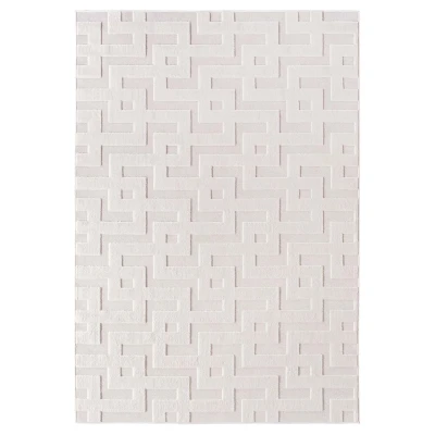 Afbeelding van Buitenkleed Elvora Grid Crème 280x370 Cm