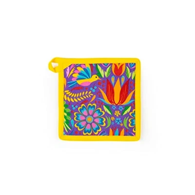 Afbeelding van Excelsa Mexican Flower keukenhandschoen, 20 x cm, voering 100% katoen, vulling van polyester