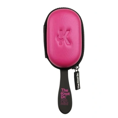 Afbeelding van The Knot Dr. Pro Mini Borstel Black Smaller Brush Fuchsia Pad With Headcase 1st