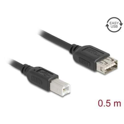 Afbeelding van Delock USB 2.0 Kabel Typ B Stecker zu EASY A Buchse 0,5 m