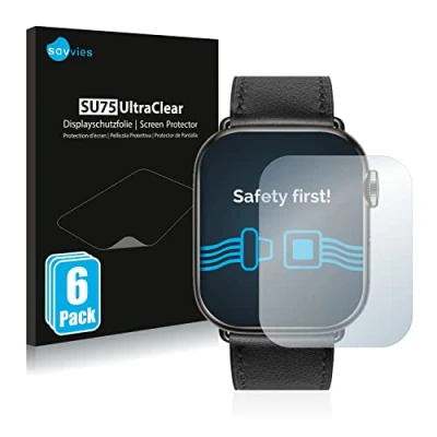 Afbeelding van Savvies (6 Stuks) Schermbeschermer voor Apple Watch Hermès (41 mm) Screen Protector Ultra Transparant