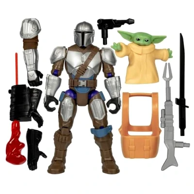 Afbeelding van MixMashers Star Wars Mando en Grogu Deluxe Actiefiguur