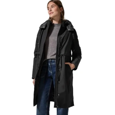 Afbeelding van Cecil 2IN1 Trenchcoat, Dames, Maat: Small, Schwarz