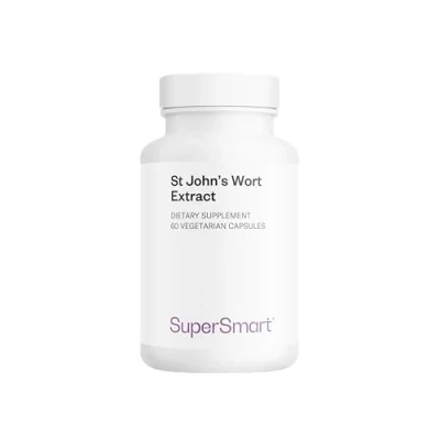 Afbeelding van Supersmart St John’s Wort Extract 300 mg Gestandaardiseerd om 0,3% van Hypericin Bevatten Helpt met Gemoedstoestand en Angst Non GMO &amp; Glutenvrij 60 Vegetarische Capsules
