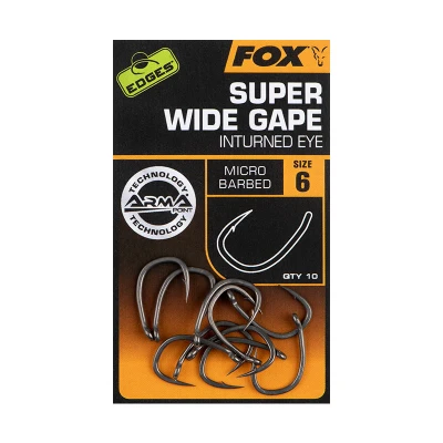 Afbeelding van Fox Edges Super Wide Gape (Inturned Eye) Micro Barbed (10pcs) Maat : 2