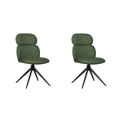 Afbeelding van Label51 Finn eetkamerstoel bouclé forest Boucle