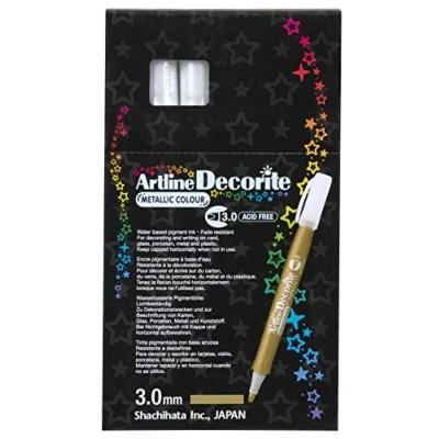 Afbeelding van Artline &#039;Decorite&#039; markeerstift 3.0mm voor Kaart, Glas, Metaal en Kunststof Goud