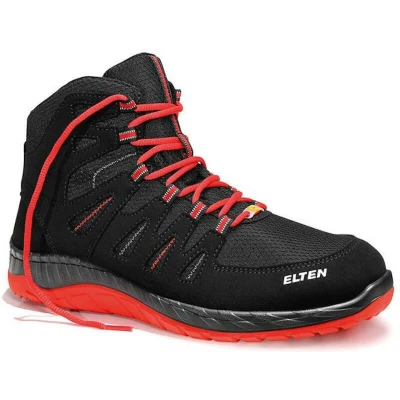 Afbeelding van ELTEN Werkschoenen MADDOX black red Mid ESD S3 Unisex