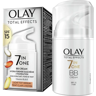 Afbeelding van 4x Olay Total Effects 7 in 1 BB Creme Light Medium SPF 15 50 ml