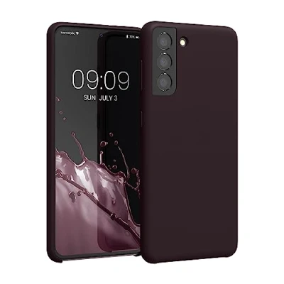 Afbeelding van kwmobile telefoonhoesje compatibel met Samsung Galaxy S21 hoesje Zachte case voor smartphone Back cover in braam