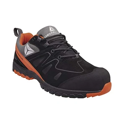 Afbeelding van Delta PLus Lage schoenen, velours, S3, HRO SRC, zwart/oranje, zwart., 41 EU