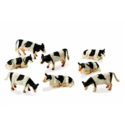 Afbeelding van Kids Globe 571878 Koeien Zwartbonte 8 Stuks 1:87