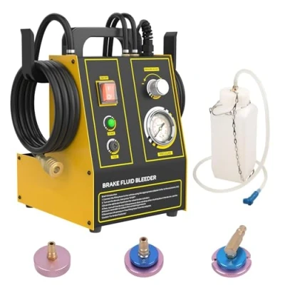 Afbeelding van OURANTOOLS AST605 Remvloeistofontluchting Kit Voertuigen 220V Fluid Bleeder Tool Automobiel Remsysteem het Bloeden Hulpmiddelen met 3 Adapters voor Alle Autos