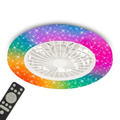 Afbeelding van BRILONER Tuulentin A Plafondventilator met verlichting LED plafondlamp ventilator en RGB dimbaar 5 snelheden Ø48,5cm wit