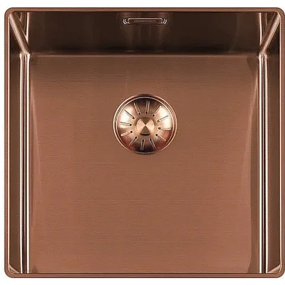 Afbeelding van Lorreine 40SL1016 COPPER Slim spoelbak 40x40cm vlakinbouw geborsteld Koper