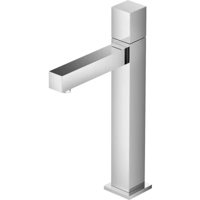 Afbeelding van HotBath Dude Fonteinkraan opbouw uitloop 11cm hoog vierkant Chroom