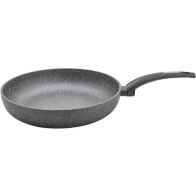 Afbeelding van FLORINA Aluminium Koekenpan LAVA STONE I 30 cm Diameter Diepe Pan Inductie Universele met Antiaanbaklaag Geschikt voor Inductiekookplaat, Gasfornuis en Elektrische Kookplaat (Grijs)