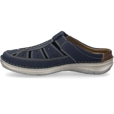 Afbeelding van Josef Seibel Clogs, Heren, Maat: 39, Dunkelblau Leer