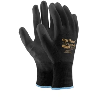 Afbeelding van Ogrifox OX Poliur Bb9 beschermende handschoenen, OX.12.442 polijst, zwart zwart, 9 maten, 24 stuks