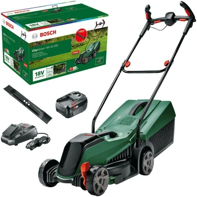 Afbeelding van Bosch Groen CityMower 18V 32 &quot;;Cut&quot;; accu Grasmaaier cm 1 x 4,0 Ah + lader Incl. gratis reservemes 06008B9A09