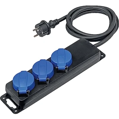 Afbeelding van AS Schwabe 38601 Stekkerdoos Zwart, Blauw Randaarde stekker 1 stuk(s)