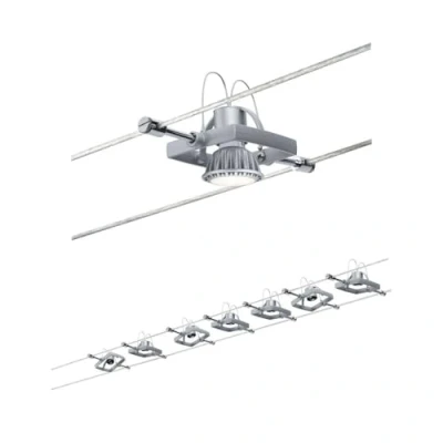 Afbeelding van Paulmann 94152 Mac II Kabelsysteem, maximaal 7x 10W, chroom mat, metaal, kabellamp, kunststof, plafondlamp, GU5,3, zonder verlichtingsmiddel