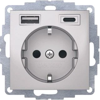 Afbeelding van berker wcd ra usb a c steek s 1 b 3 7 alu mat 48041404