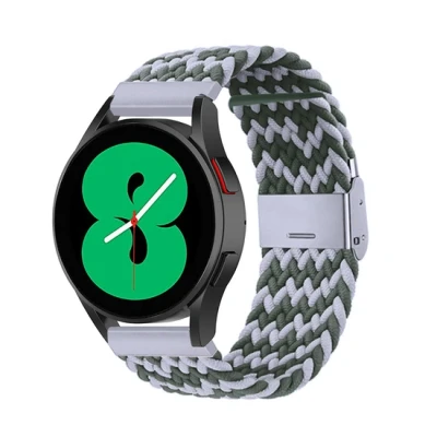 Afbeelding van Huawei GT 4 41mm Braided nylon bandje Groen / grijs