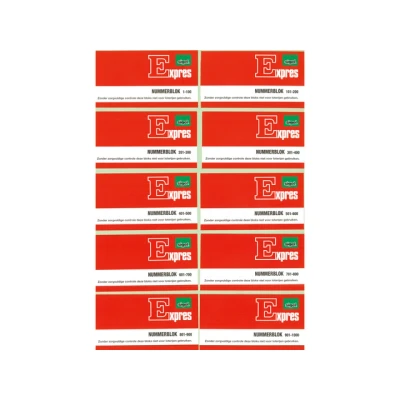 Afbeelding van Sigel nummerblok Expres groen 10 blok a 100 vel genummerd 1 t/m 1000 SI 76153