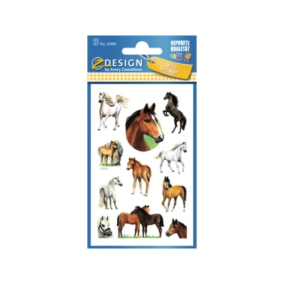 Afbeelding van papieretiket Z design Kids pakje a 2 vel paarden