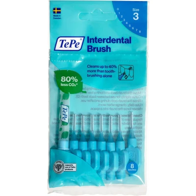 Afbeelding van 10x TePe Interdentale Ragers Original 0,6 mm Blauw blister à 8 stuks