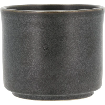 Afbeelding van Bloempot Villa Collection Leer Black Metallic 13 x 11 cm