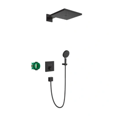 Afbeelding van Hansgrohe Raindance S inbouw regendouche met 30cm hoofddouche zwart mat