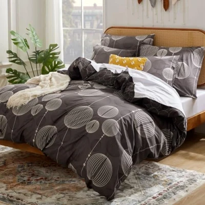 Afbeelding van Sonive Microvezel beddengoedset, 200 x cm, 65 cm 2, industrieel grijs